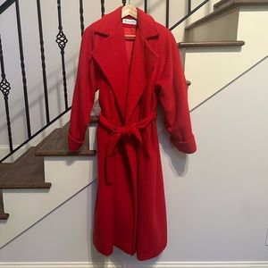 Vintage Christian Dior Red Wrap Coat